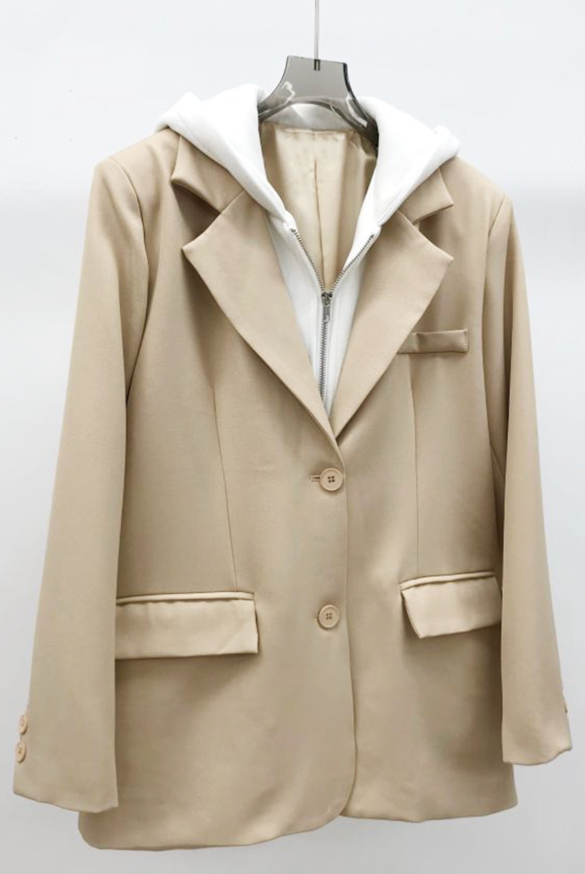 Blazer with zip out hoodie hotsell