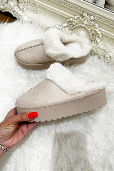 JYY Platform Slippers - Beige