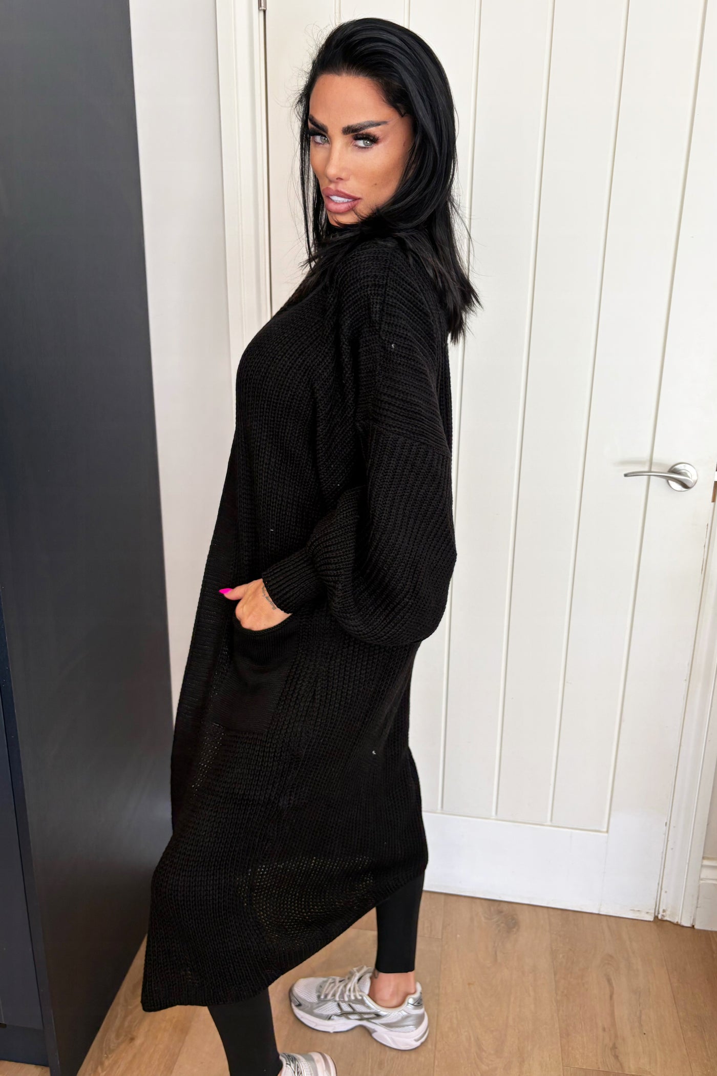JYY Longline Knit Cardigan - Black