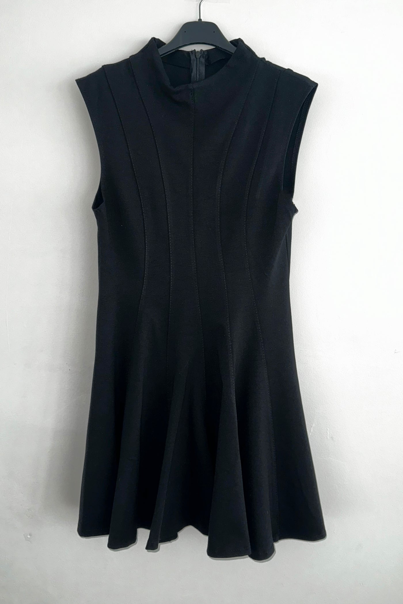 Structured Flare Dress - Black