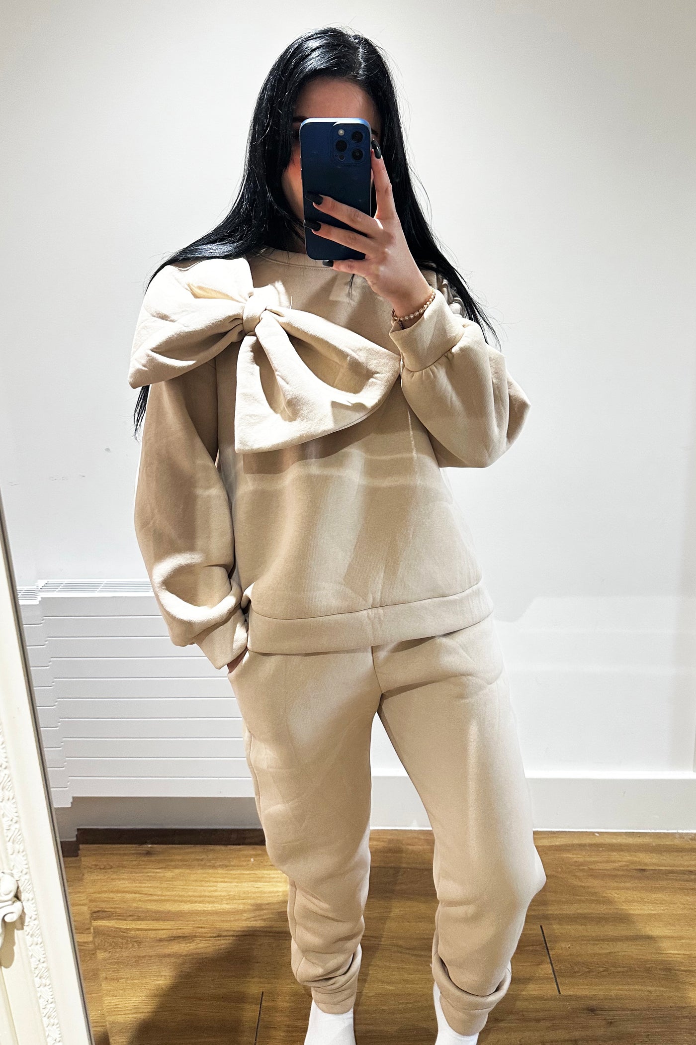 Bow Tracksuit - Beige