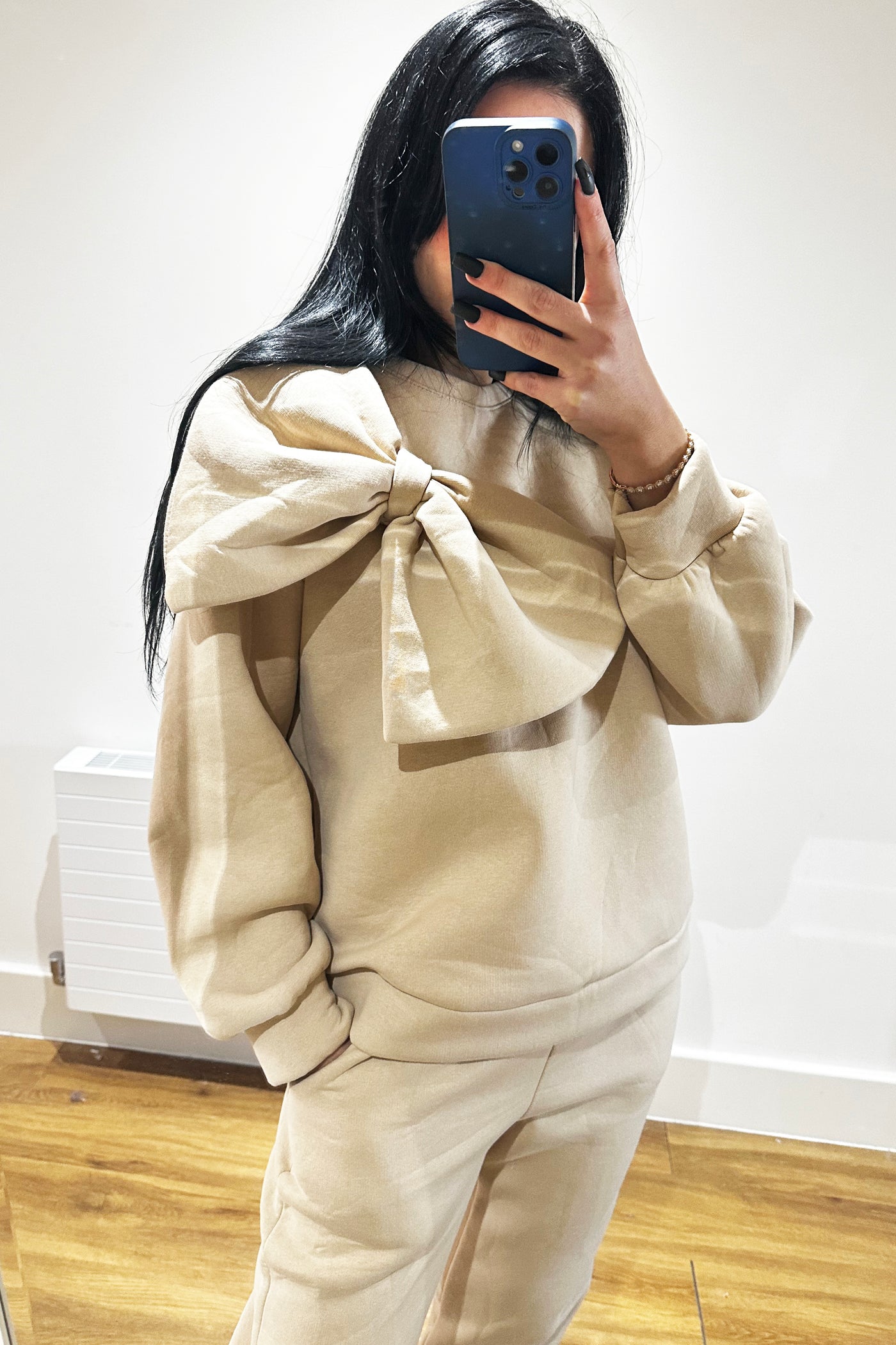 Bow Tracksuit - Beige
