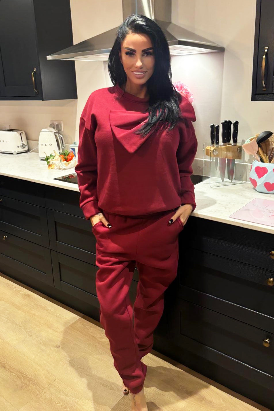 Bow Tracksuit - Burgundy