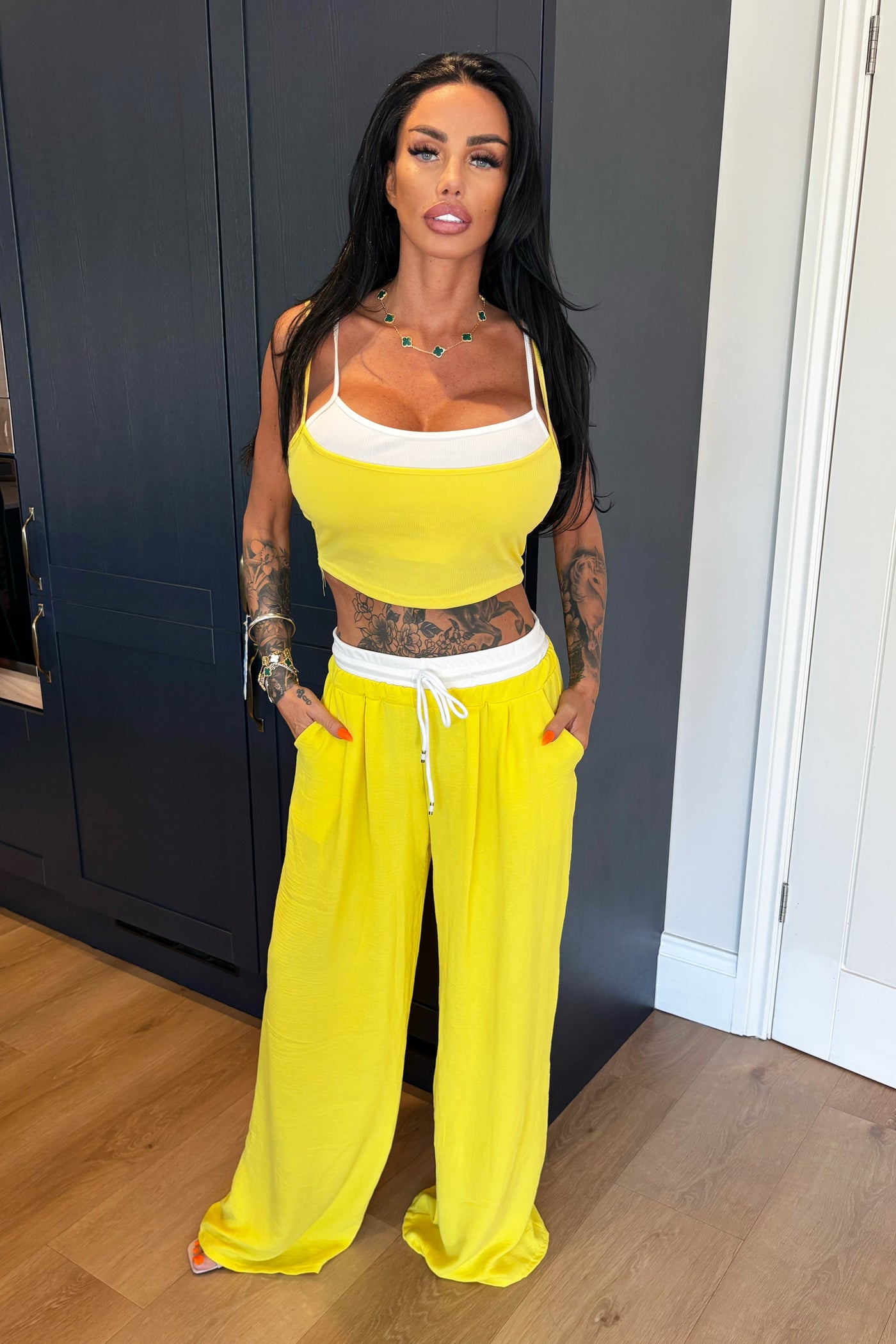 Bralet & Jogger Set - Yellow
