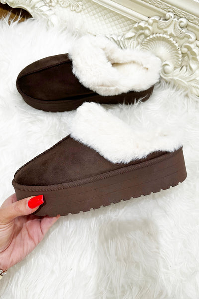 JYY Platform Slippers - Brown