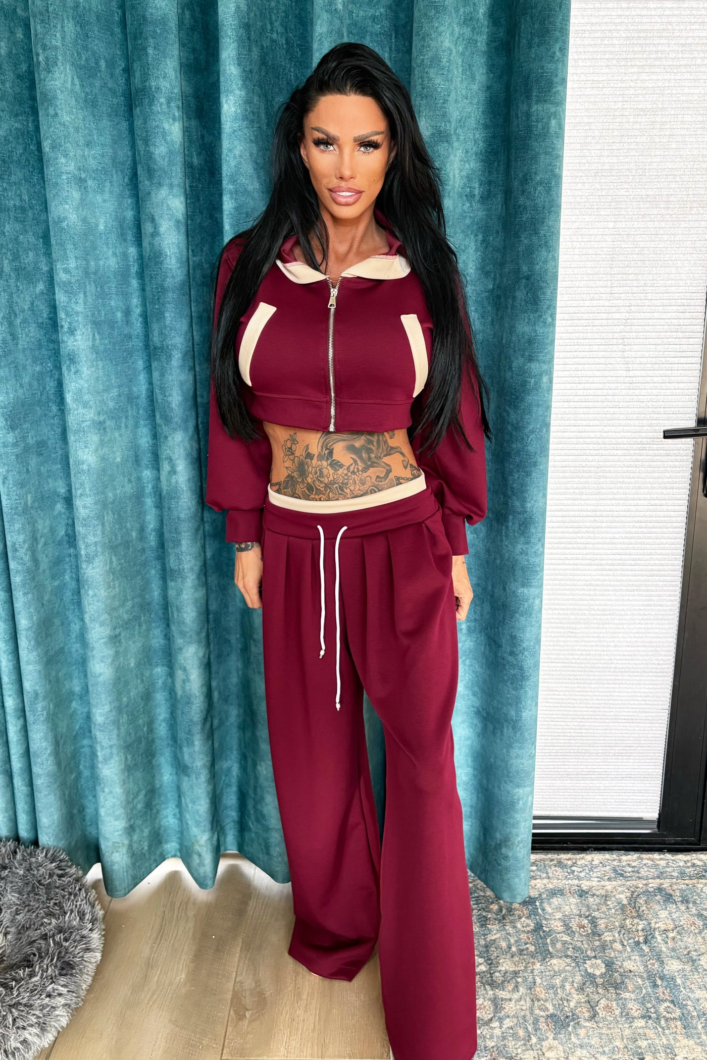 Boxer Waist Tracksuit - Burgundy