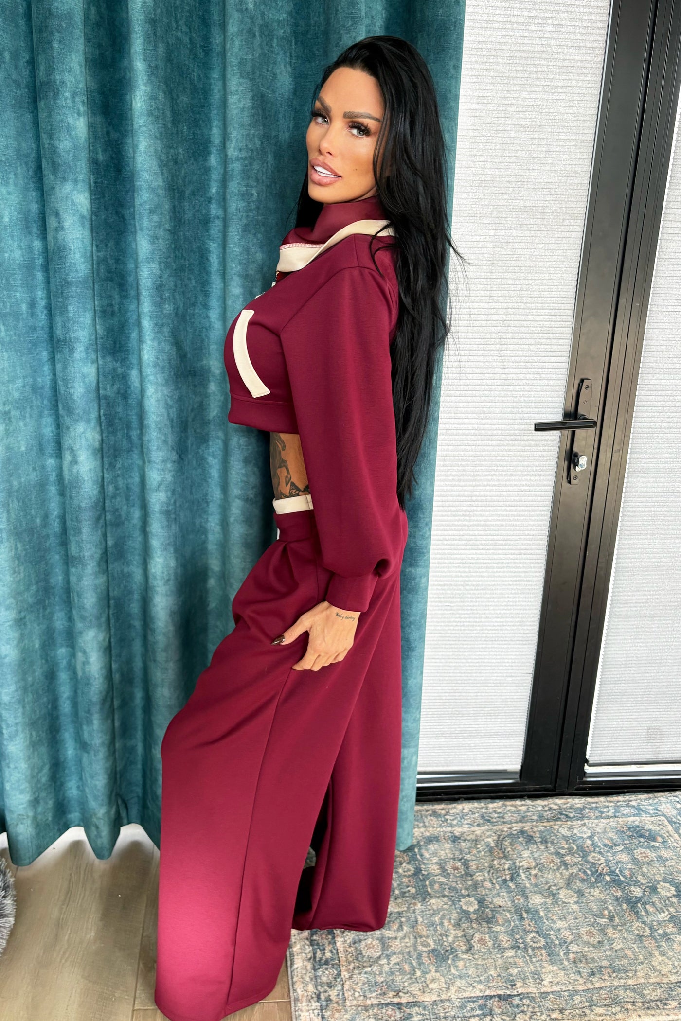 Boxer Waist Tracksuit - Burgundy
