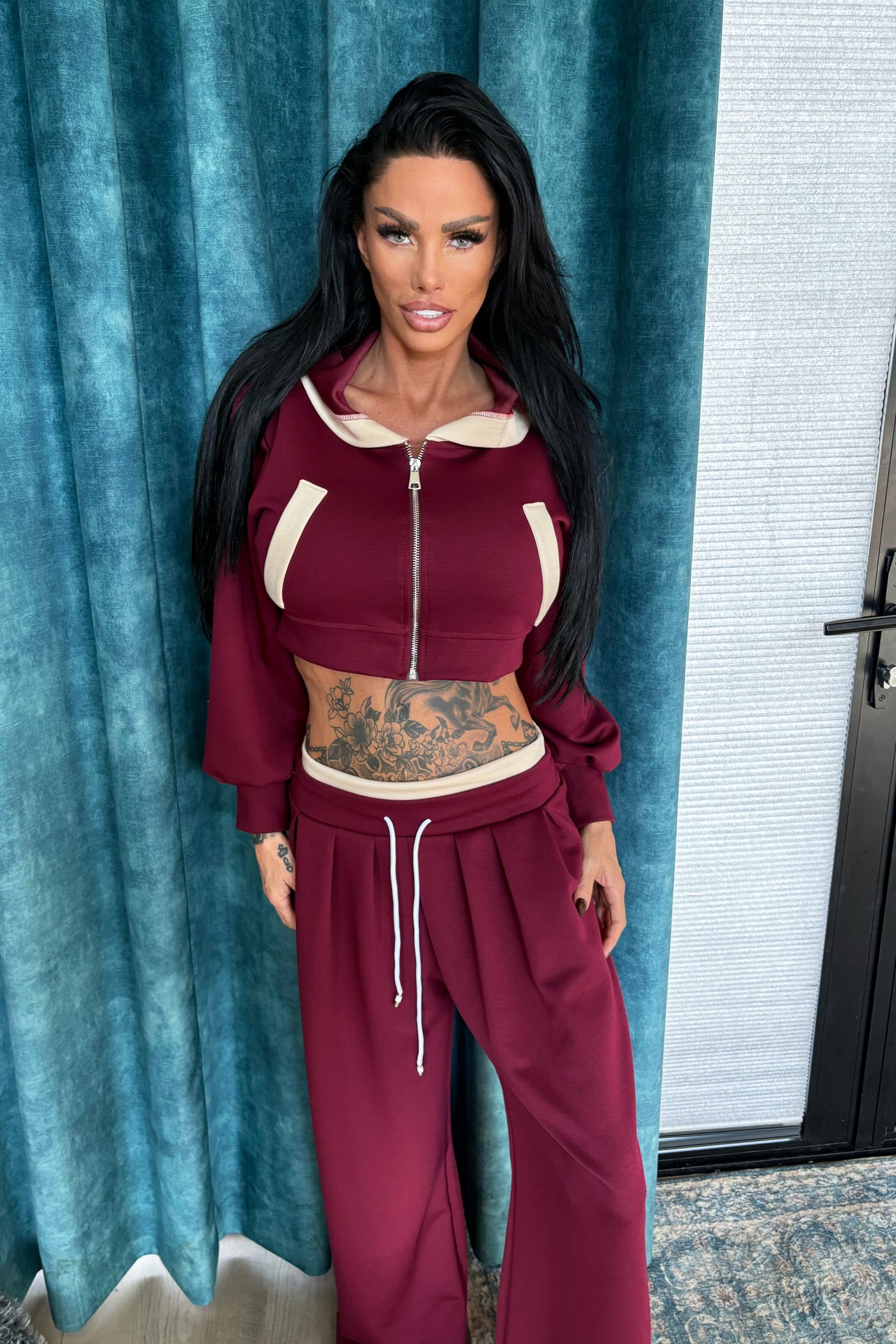 Boxer Waist Tracksuit - Burgundy