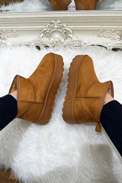 JYY Platform Boots - Camel