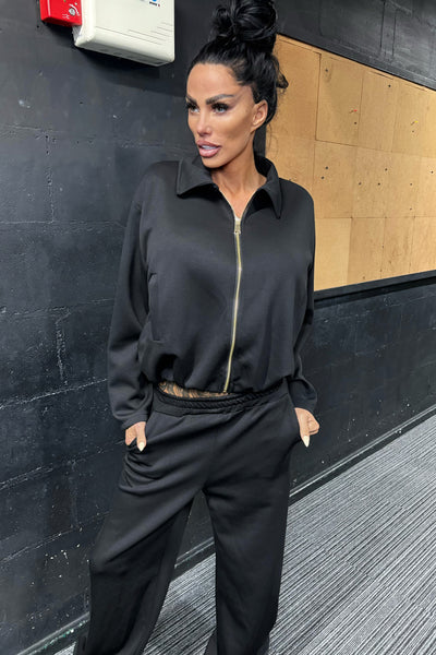 Collar Tracksuit - Black