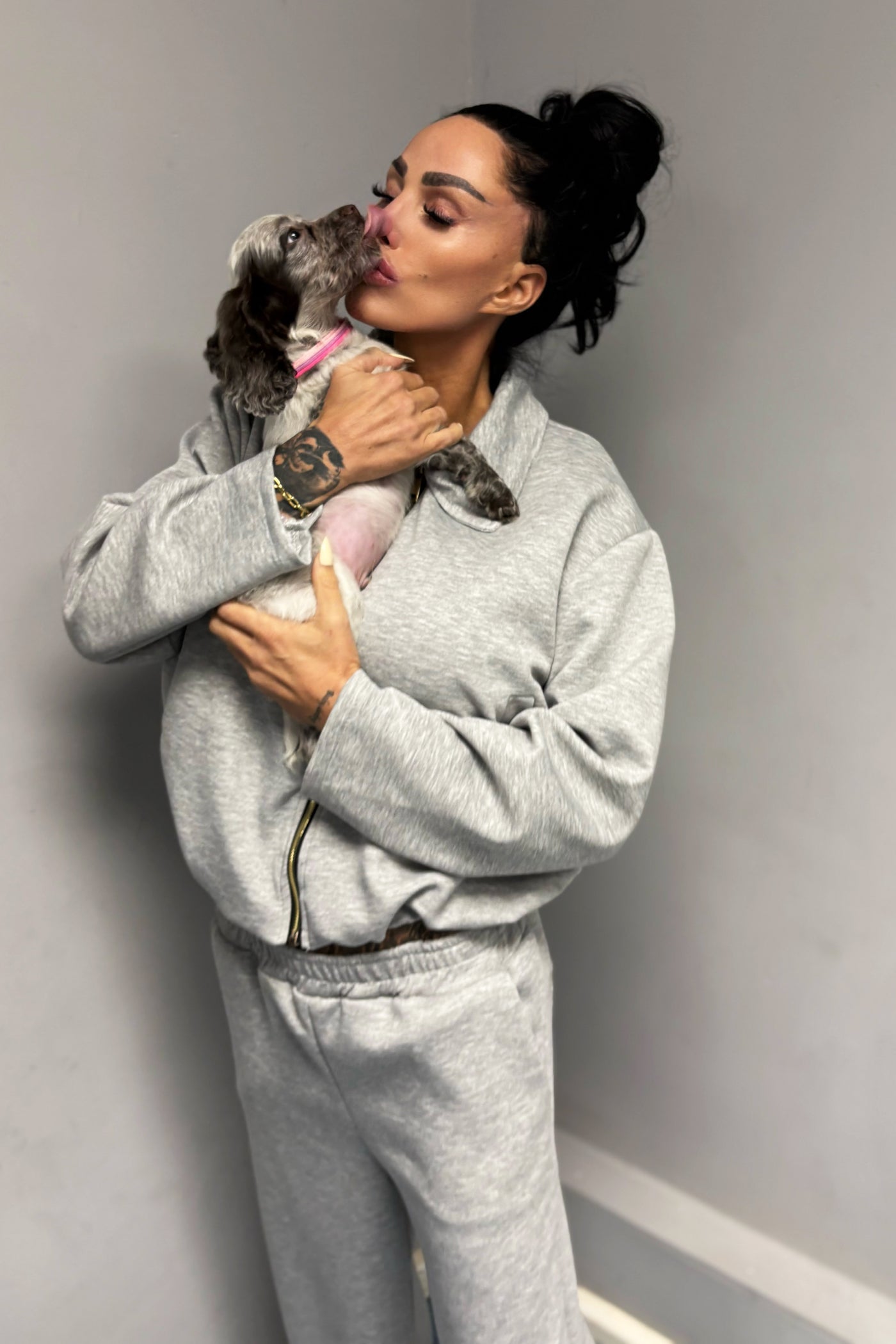 Collar Tracksuit - Grey