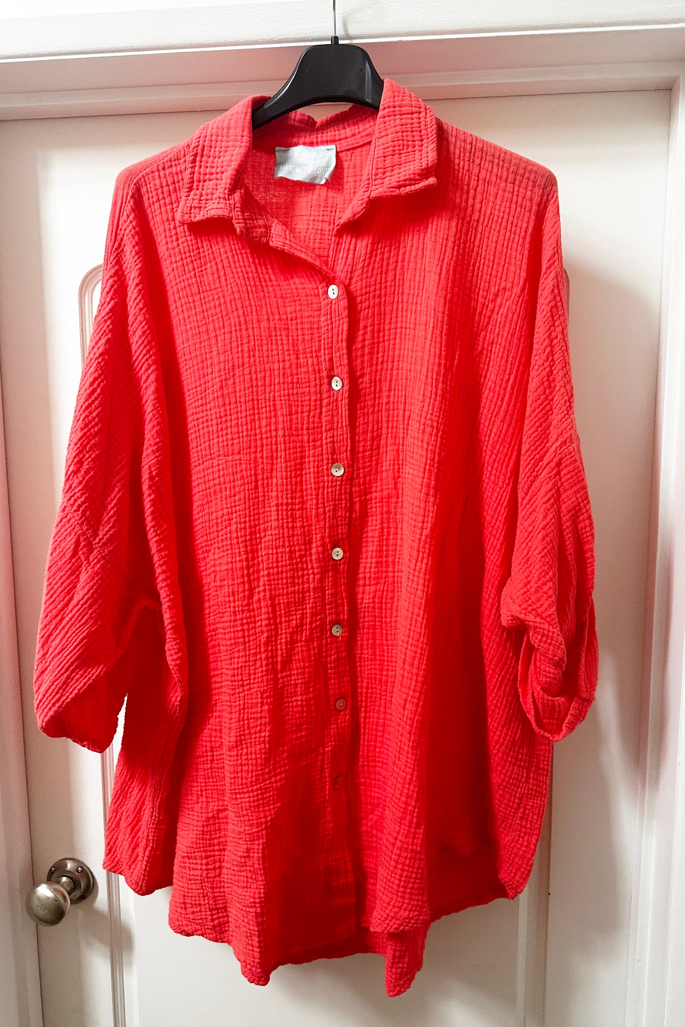 Angel Sequin Shirt - Coral