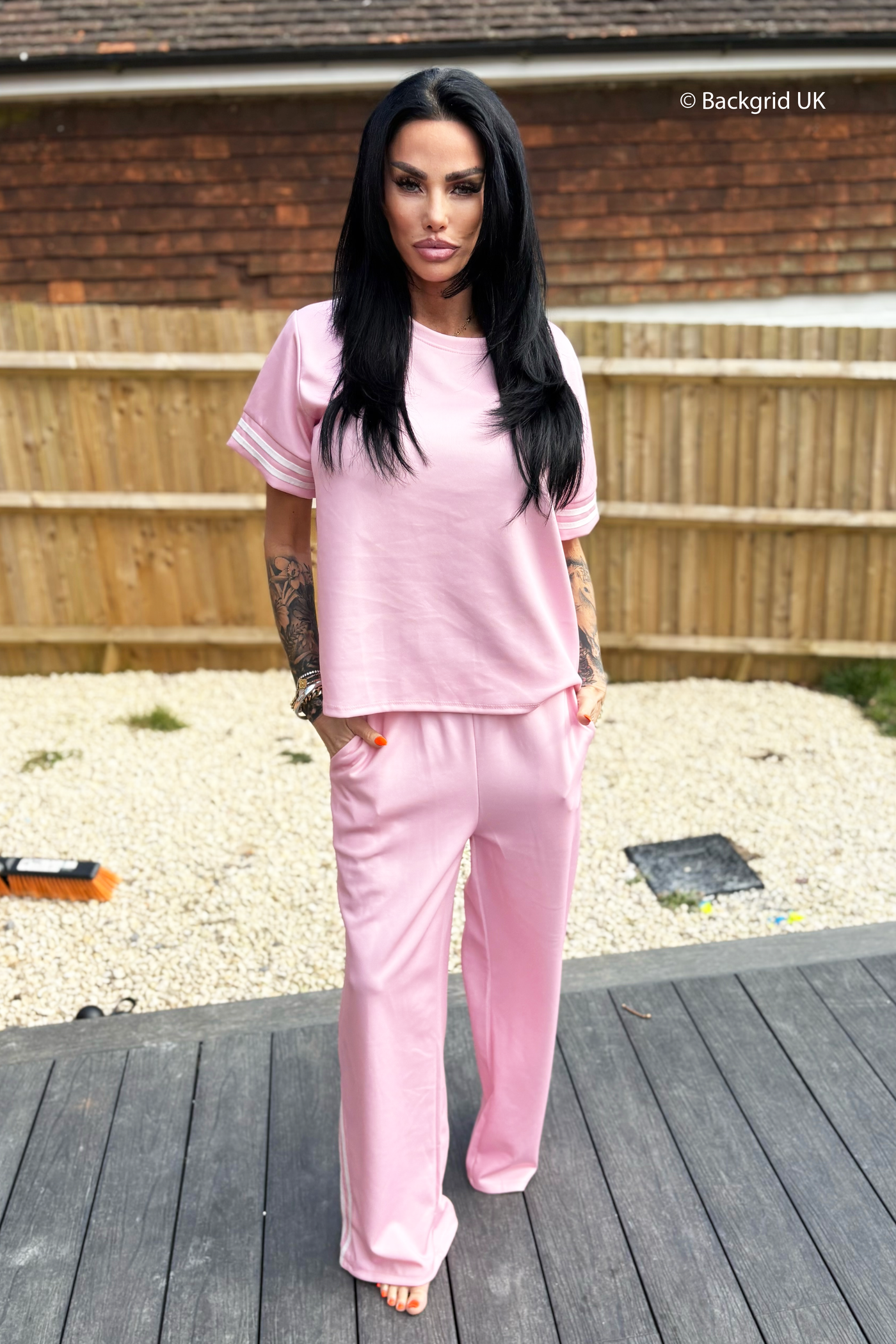 Double Stripe Tracksuit - Pink