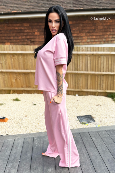 Double Stripe Tracksuit - Pink