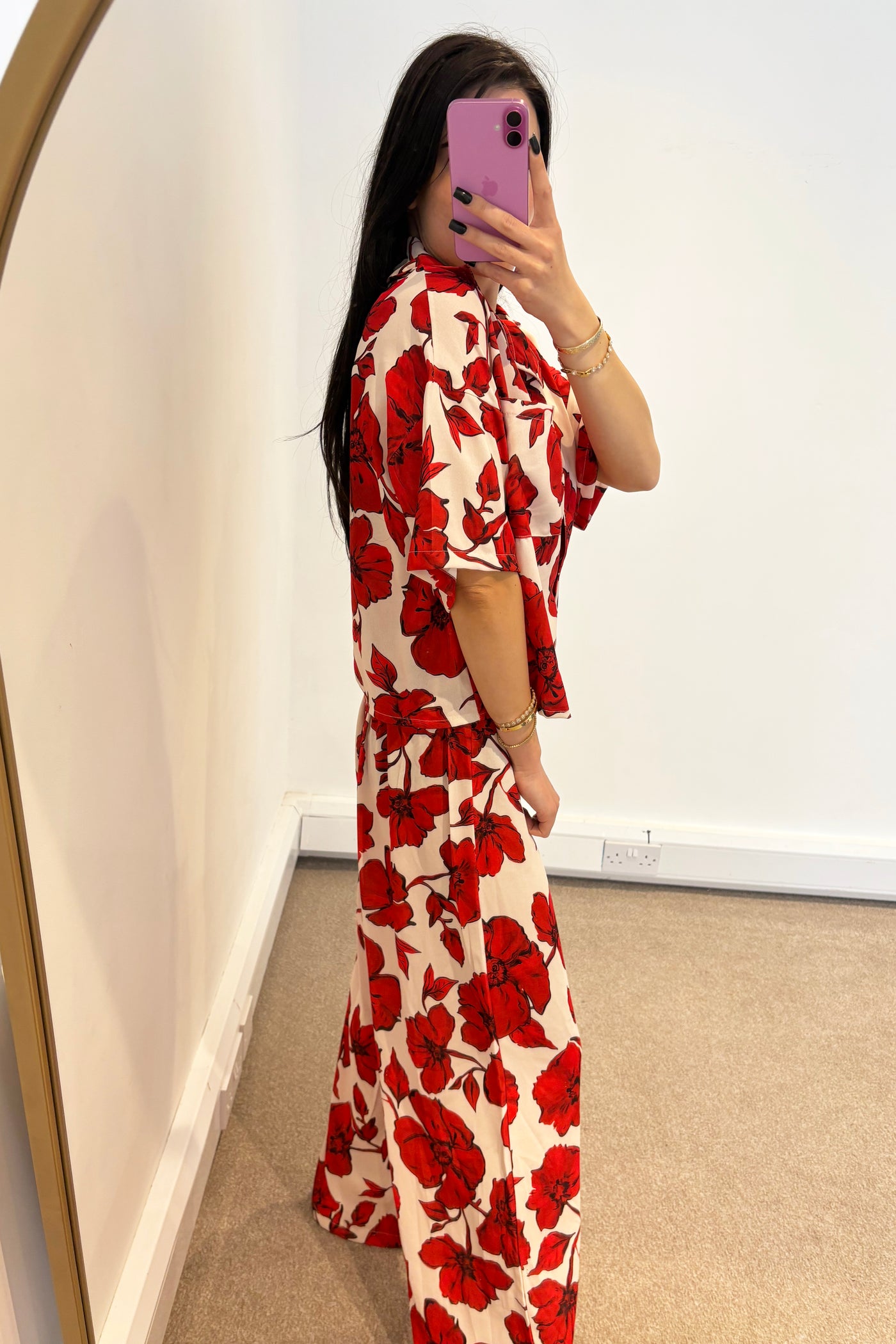Flower Print Set - Red