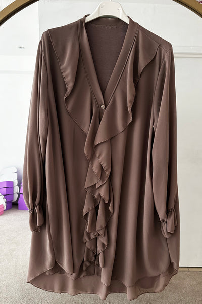 JYY Frill Shirt - Mocha