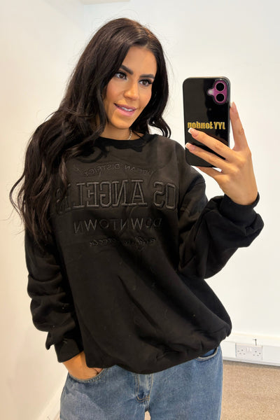 Los Angeles Downtown Sweatshirt - Black