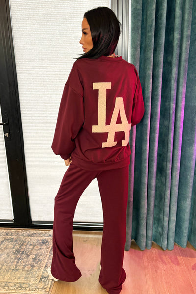 LA Tracksuit - Burgundy