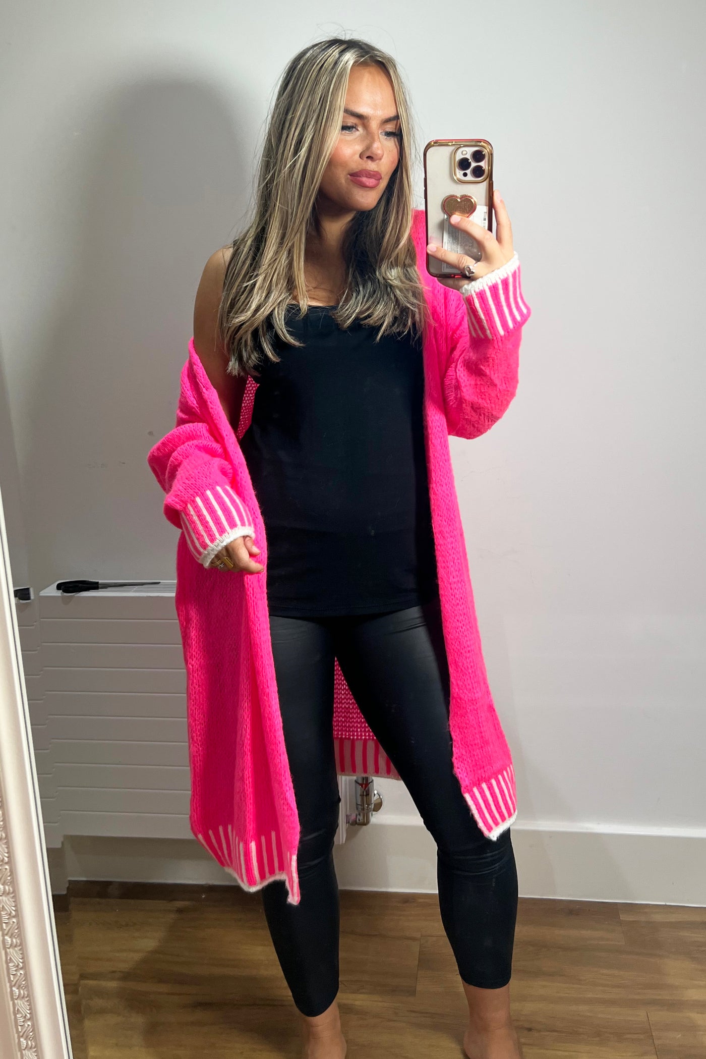 Line Cardigan - Pink