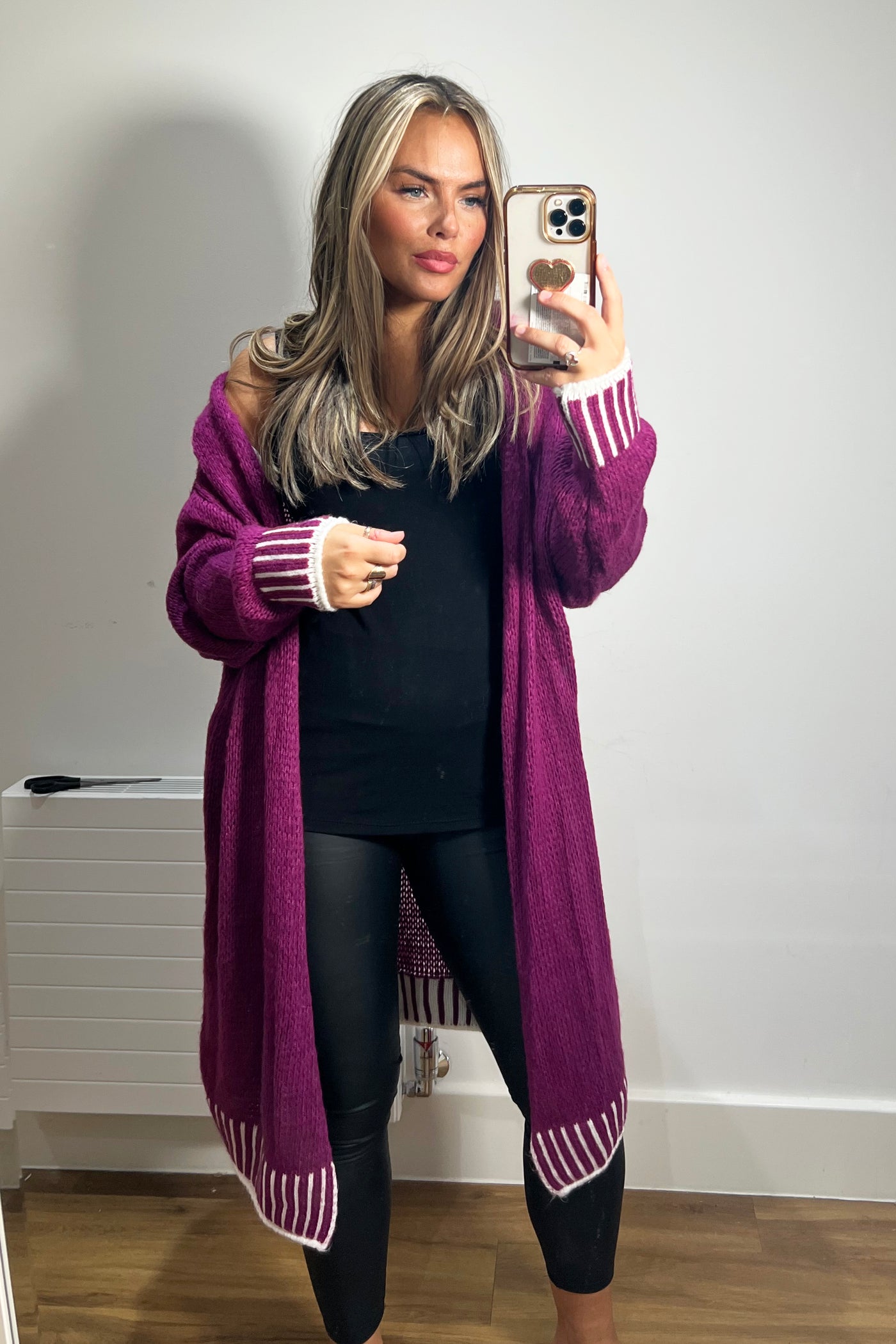 Line Cardigan - Purple