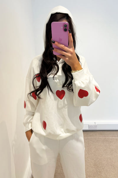 Love Heart Tracksuit - White