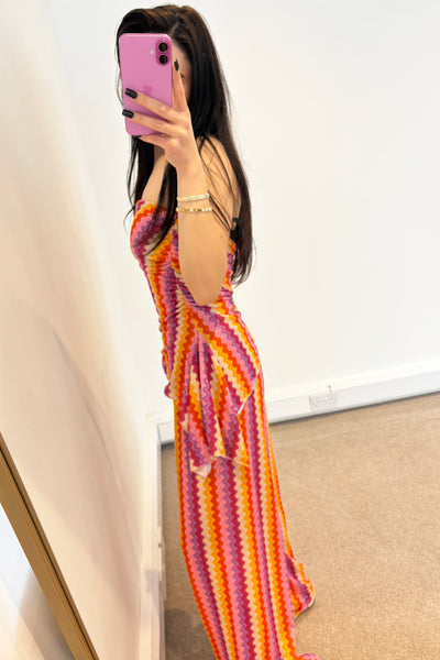 Metallic Zig Zag Set - Orange