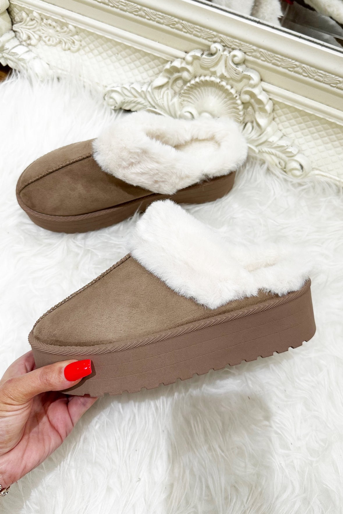 JYY Platform Slippers - Mocha