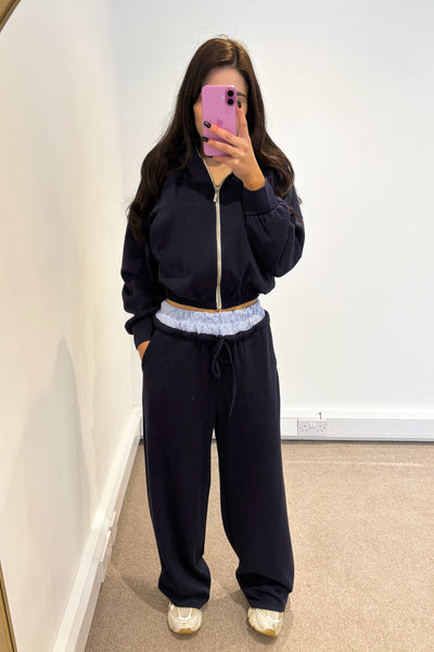 Striped Boxer Waistband Tracksuit - Navy