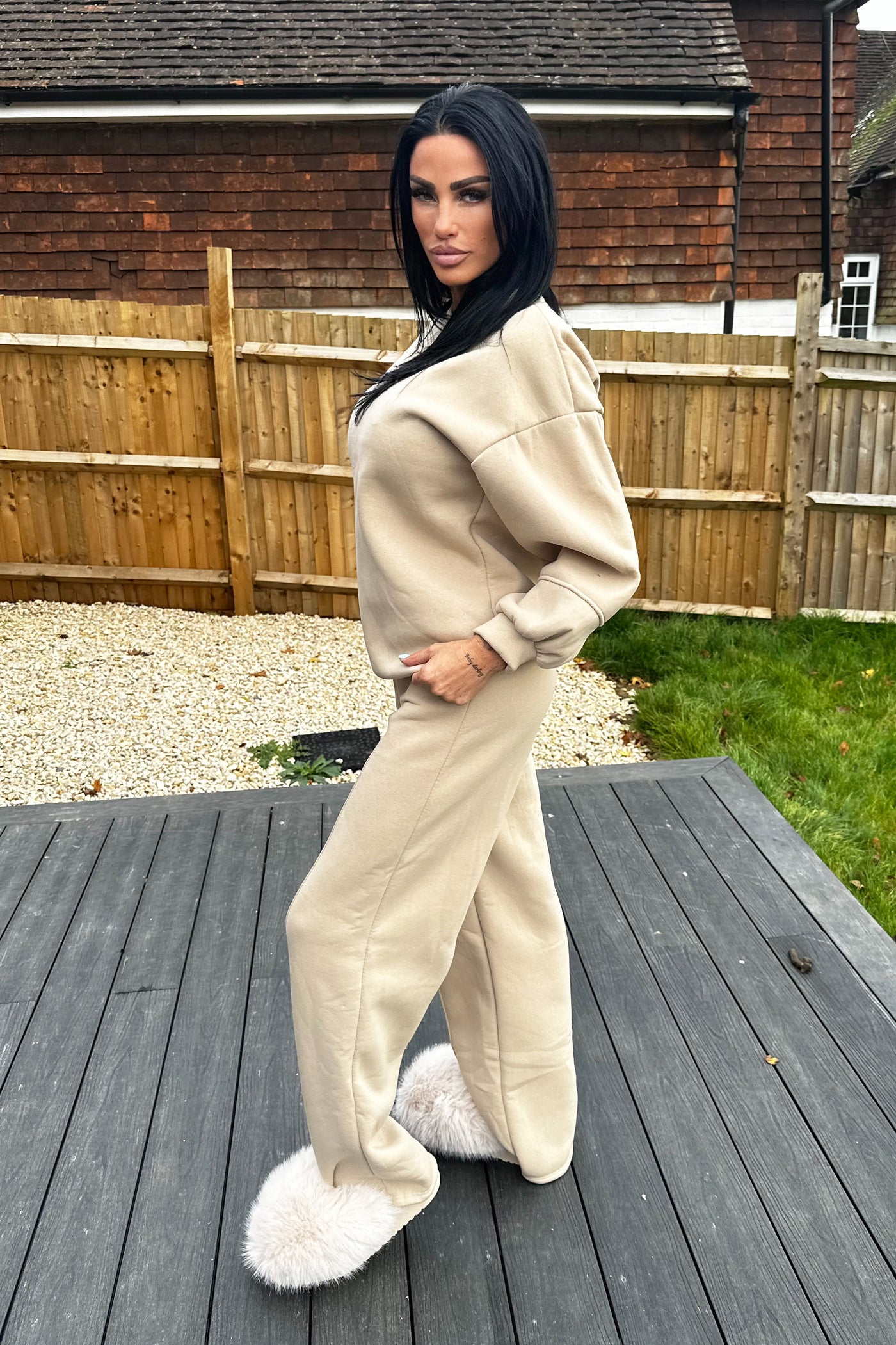 Oversized Tracksuit - Beige