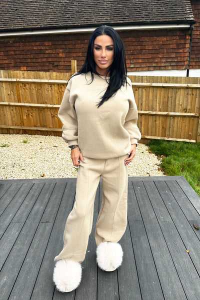 Oversized Tracksuit - Beige