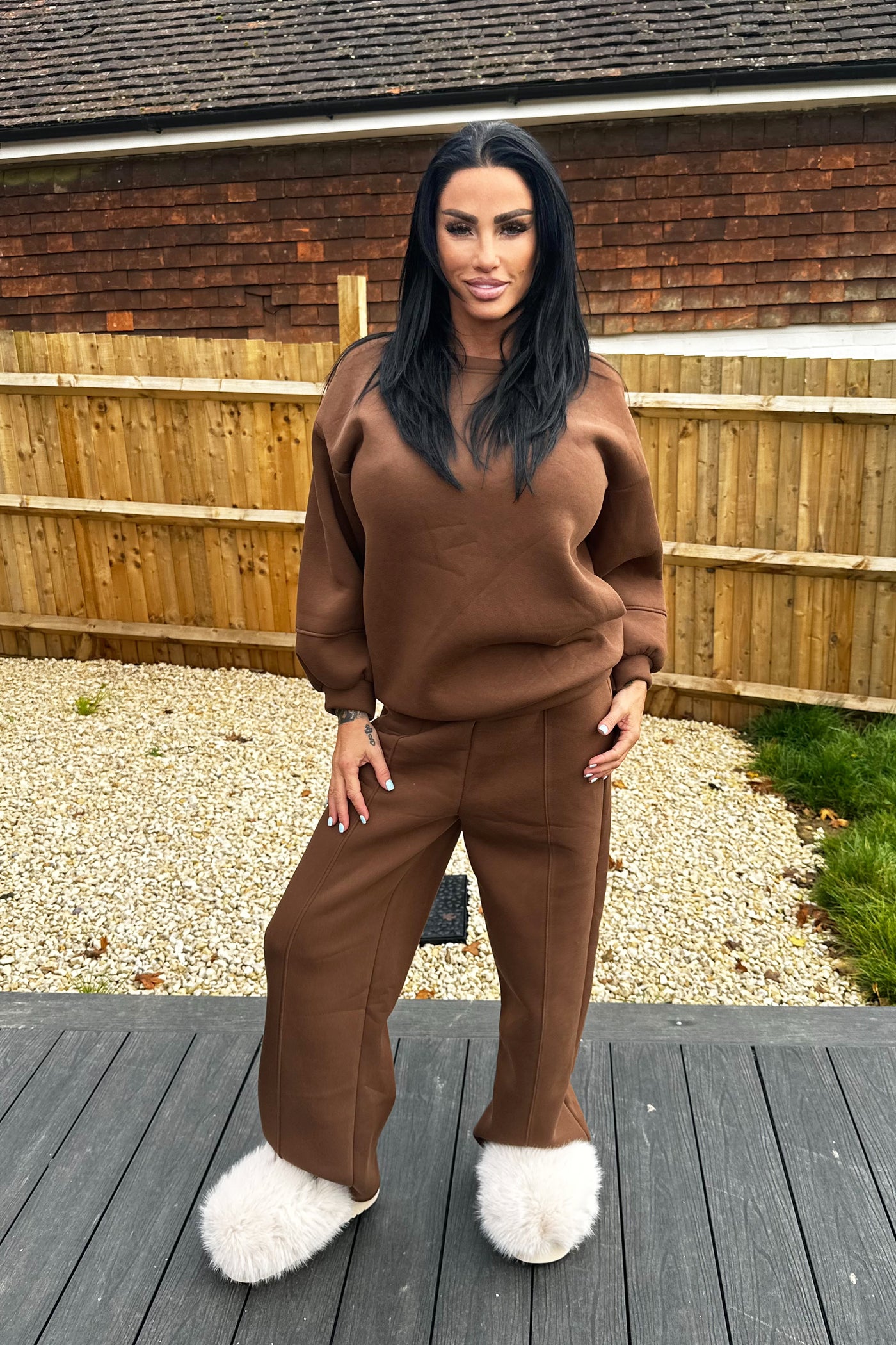 Oversized Tracksuit - Brown