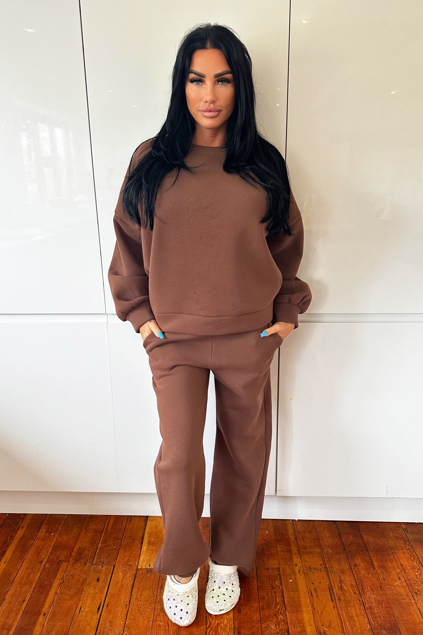 JYY Oversized Tracksuit - Chocolate Brown