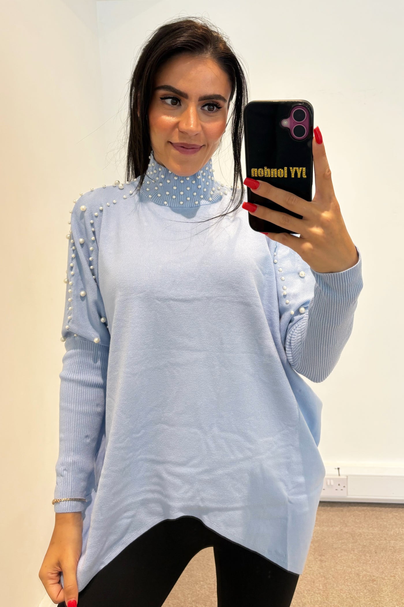 Pearl Oversized Jumper - Blue
