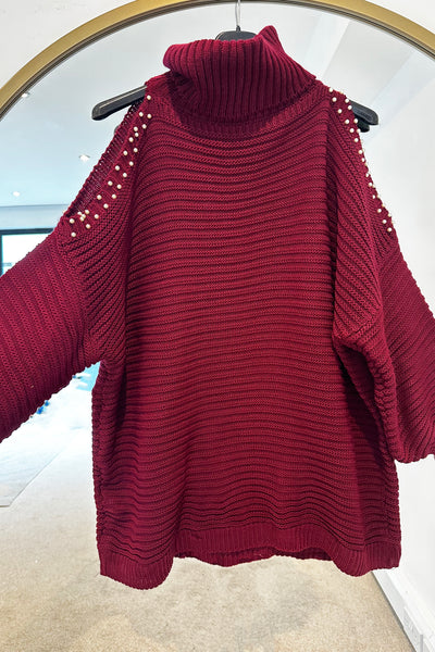 Pearl Jumper - Burgundy PREORDER 30TH OCT