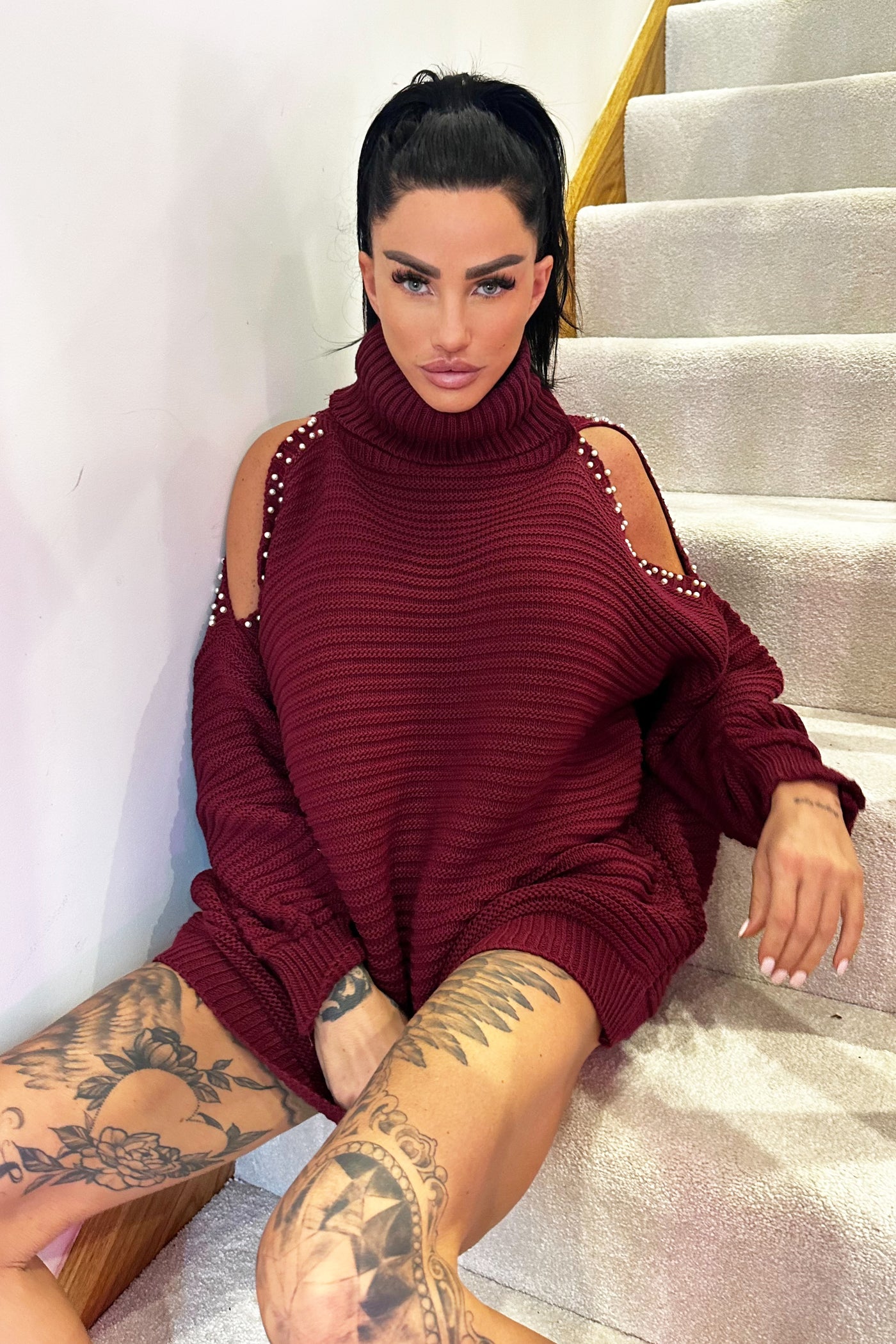 Pearl Jumper - Burgundy PREORDER 30TH OCT