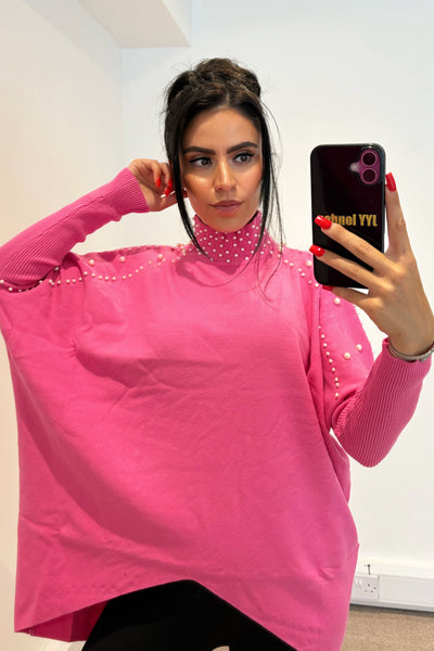 Pearl Oversized Jumper - Pink