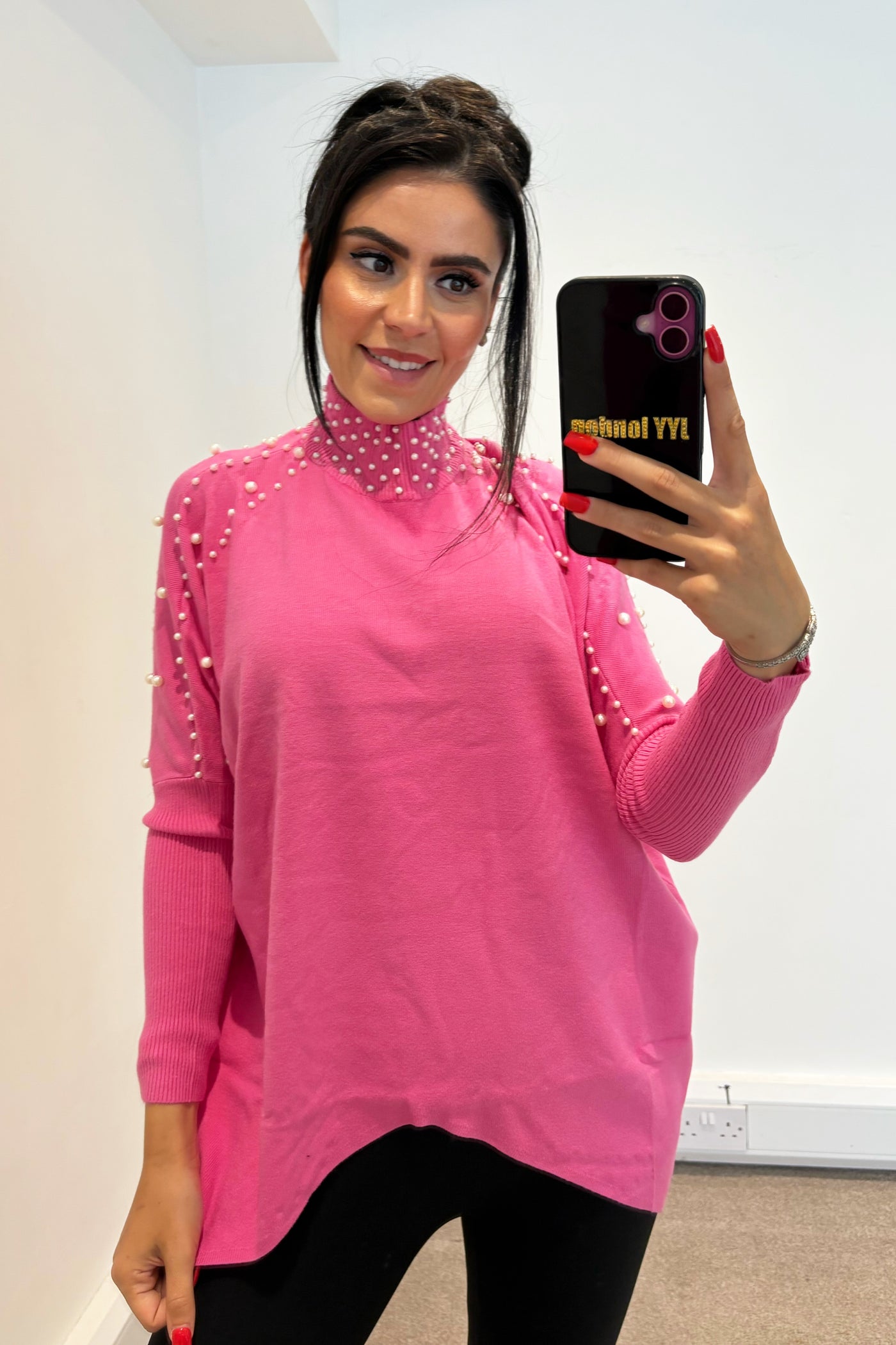 Pearl Oversized Jumper - Pink