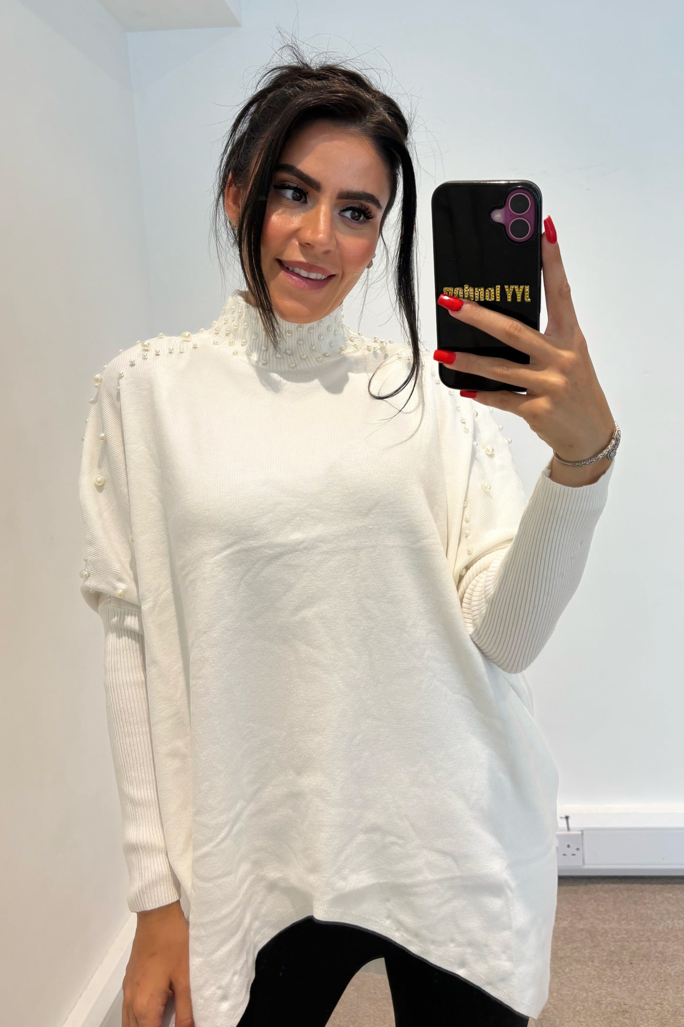 Pearl Oversized Jumper - White