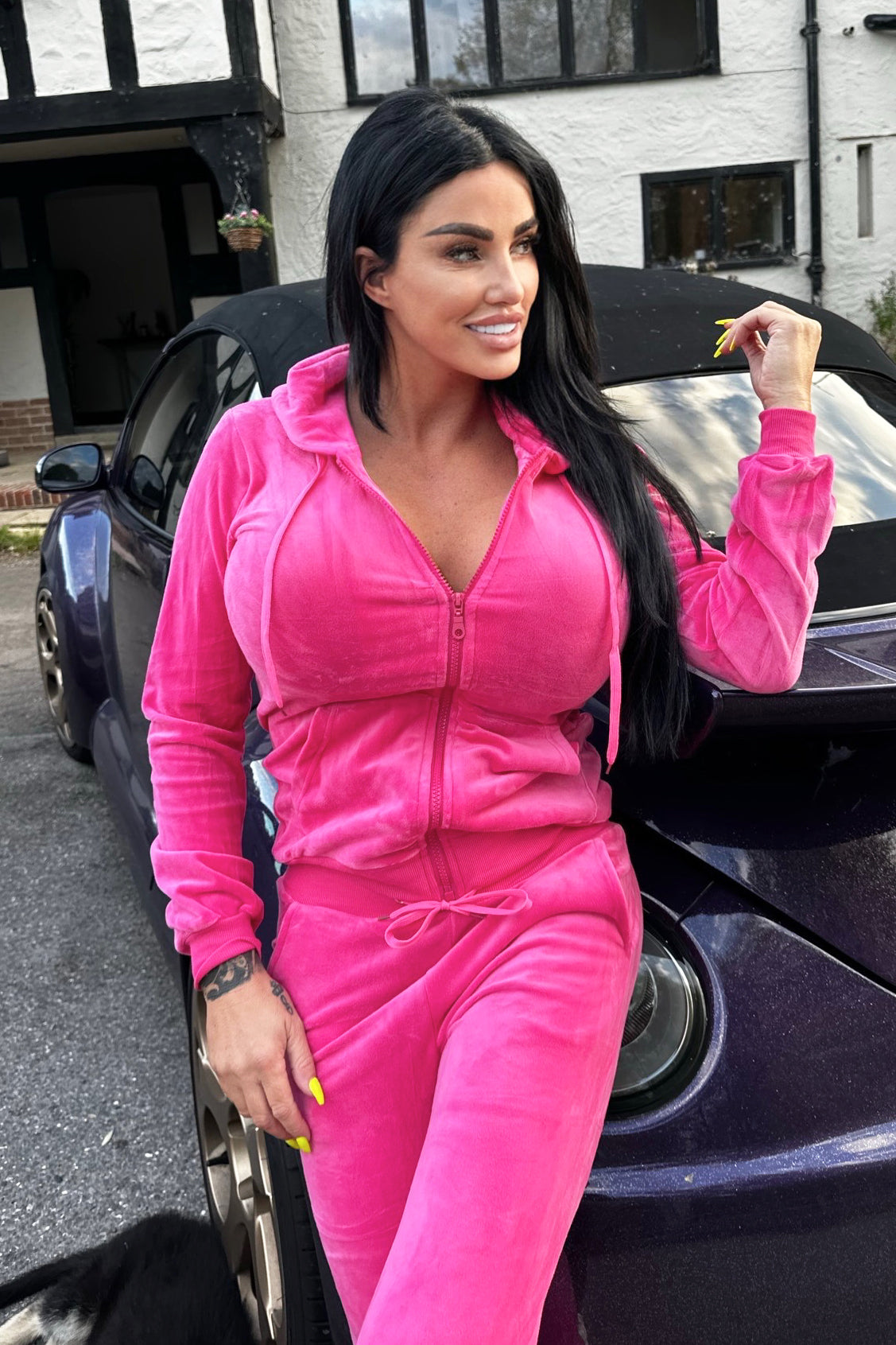 Velour Tracksuit - Hot Pink PREORDER 13TH OCT