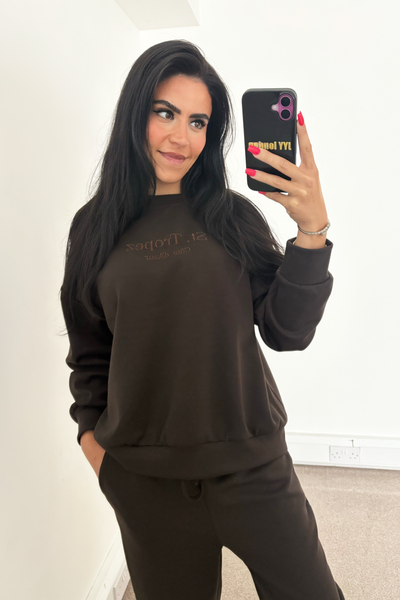 St Tropez Tracksuit - Brown