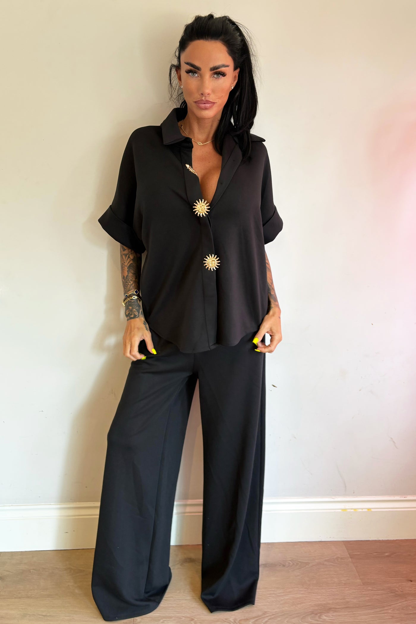 Sun Button Lounge Set - Black