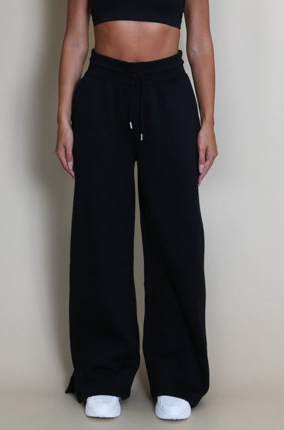 Split Hem Jogger - Black