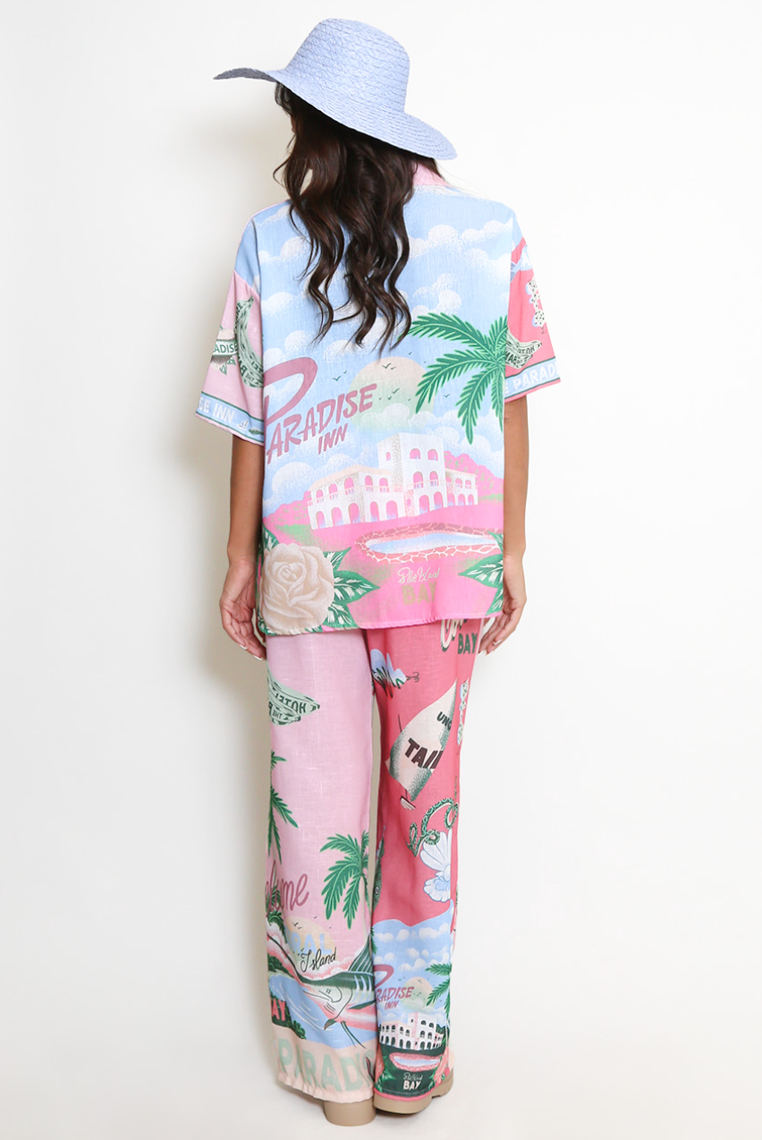 Beach Print Set - Pink