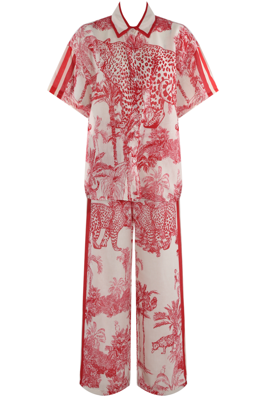 Safari Lounge Set - Coral Red