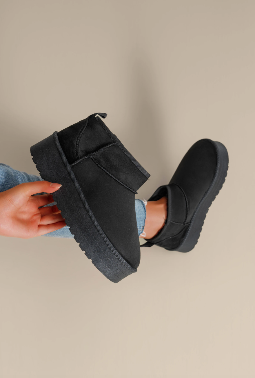 JYY Platform Mini Boots - Black