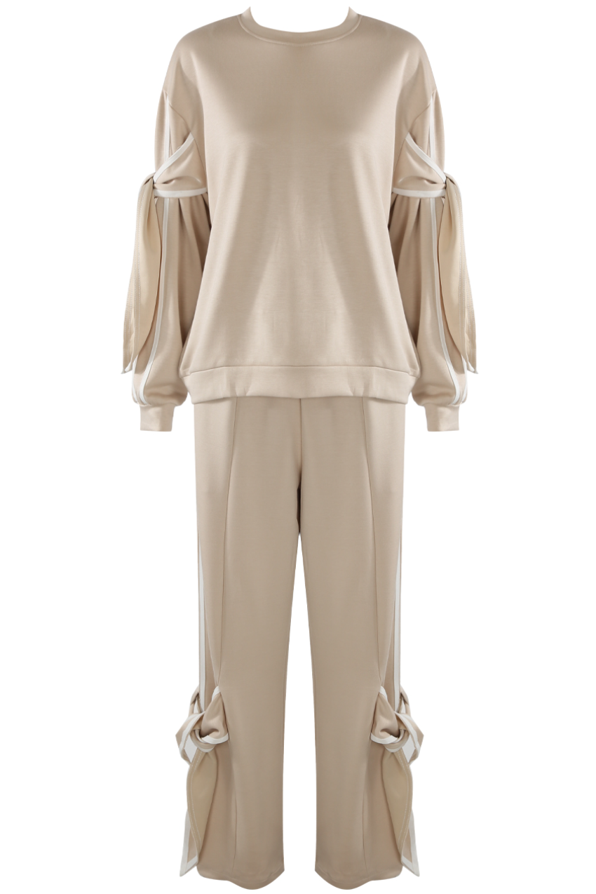 Side Knot Lounge Set - Beige