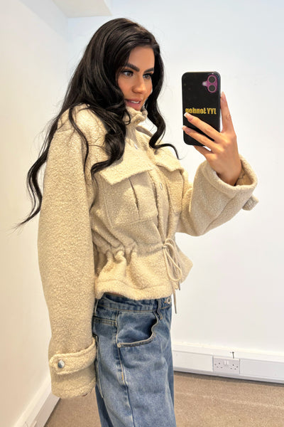 Teddy Pocket Jacket - Beige