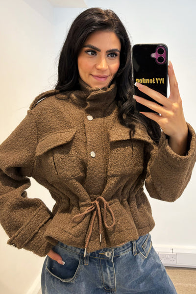 Teddy Pocket Jacket - Brown