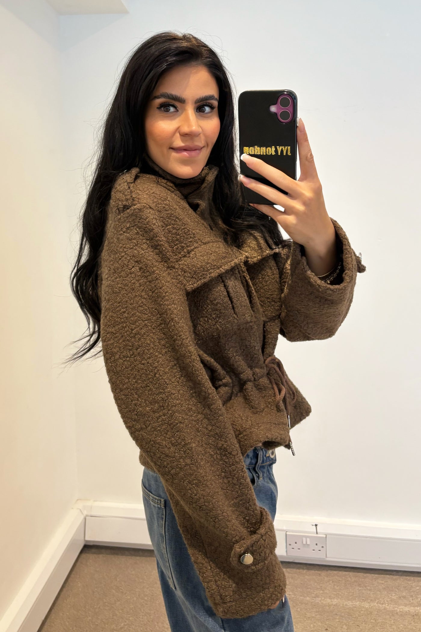 Teddy Pocket Jacket - Brown