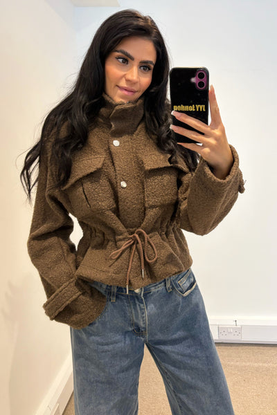 Teddy Pocket Jacket - Brown